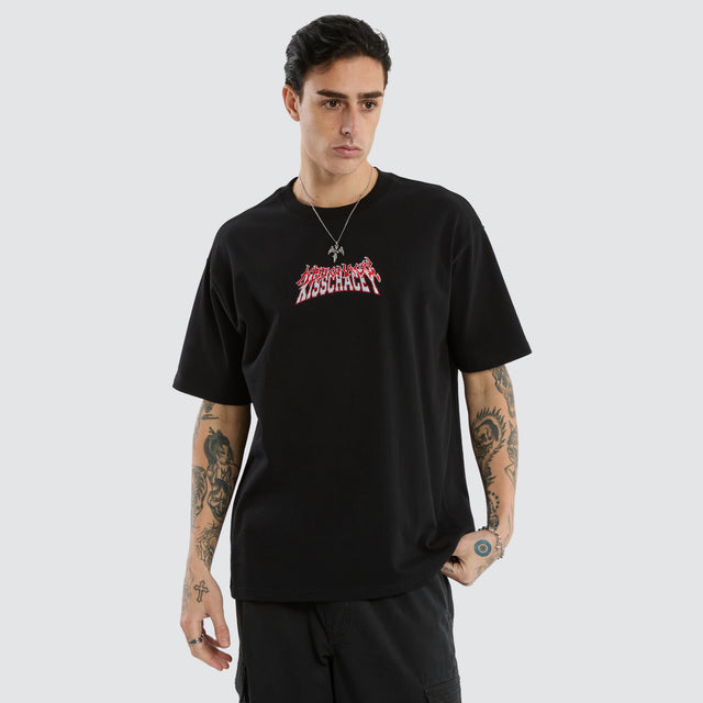 Double Box Fit Tee Jet Black