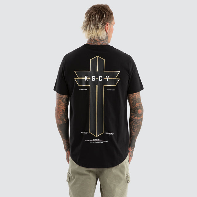Tomb Dual Curved Tee Jet Black
