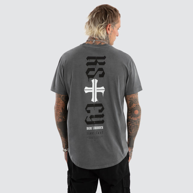 Tyres Dual Curved Tee Pigment Charcoal