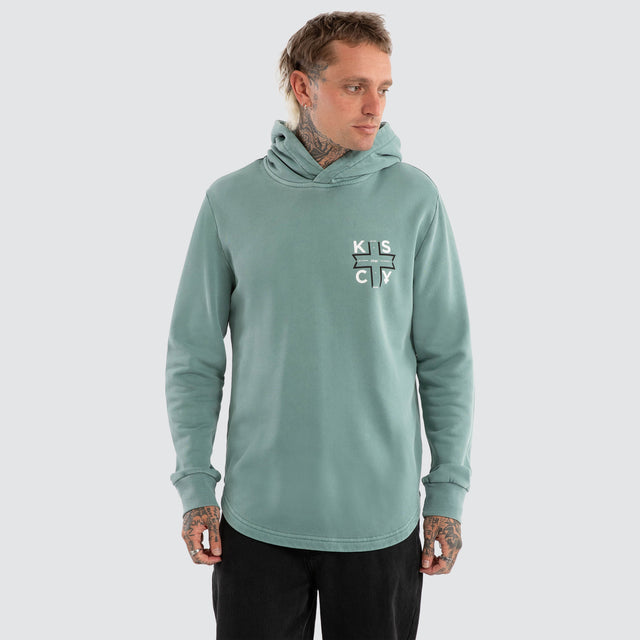 Zappa Dual Curved Hoodie Pigment Trellis