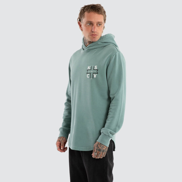 Zappa Dual Curved Hoodie Pigment Trellis