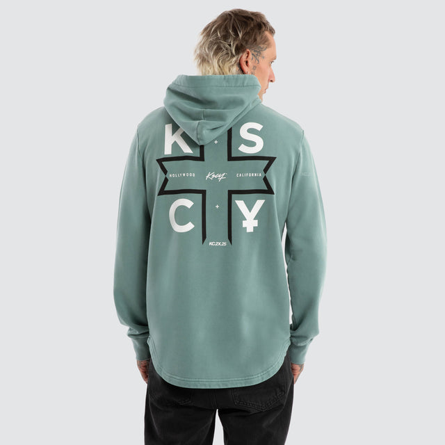 Zappa Dual Curved Hoodie Pigment Trellis
