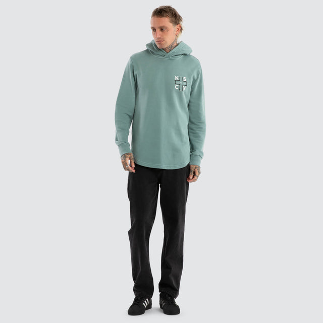 Zappa Dual Curved Hoodie Pigment Trellis