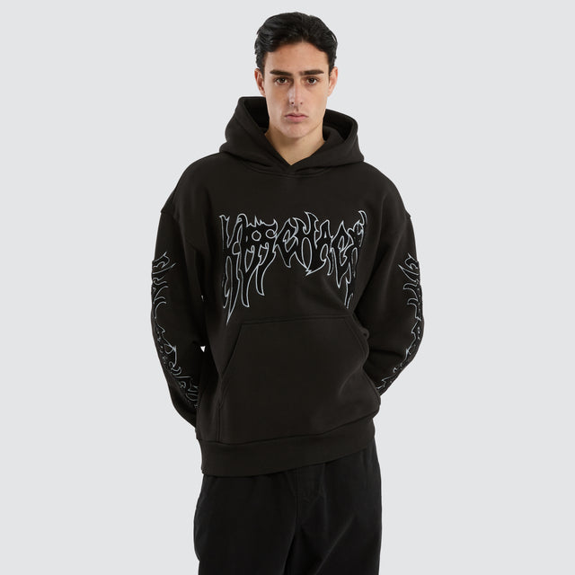 Scyth Relaxed Hoodie Jet Black