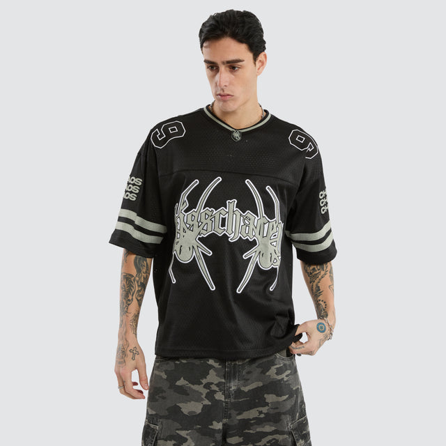 model wears Crawl Girdiron Jersey Black Jerseys Black - image 3