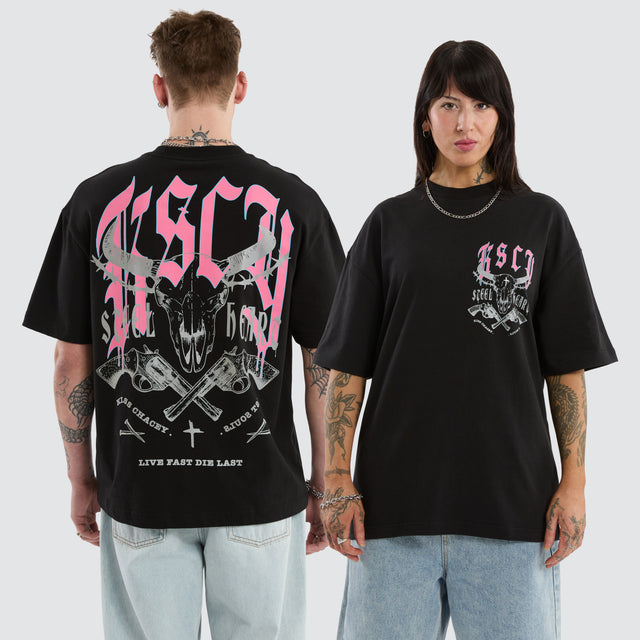 Steel Heart Street Tee Jet Black