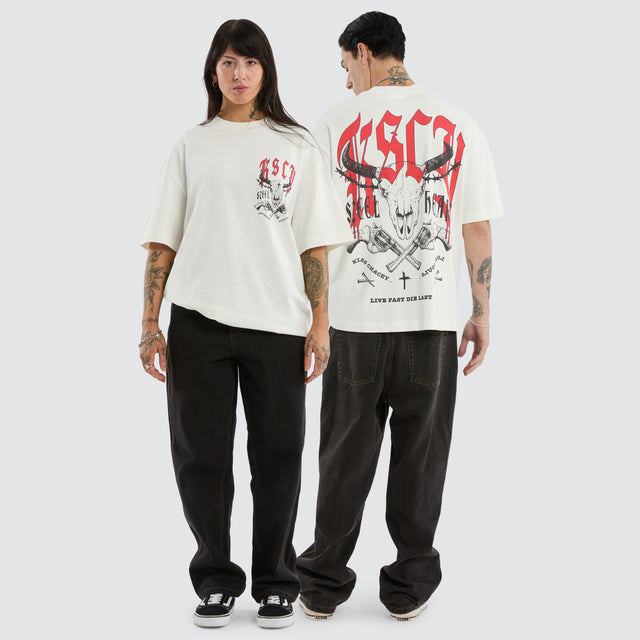 Steel Heart Street Tee Natural White