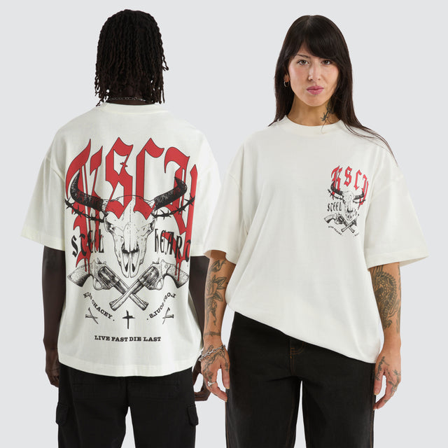 Steel Heart Street Tee Natural White