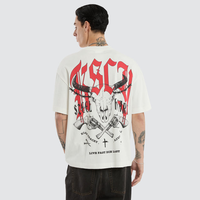Steel Heart Street Tee Natural White