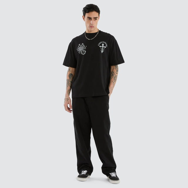 Sandtomb Street Tee Jet Black