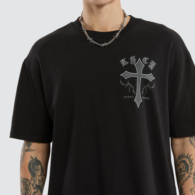 Lithium Box Fit Tee Jet Black