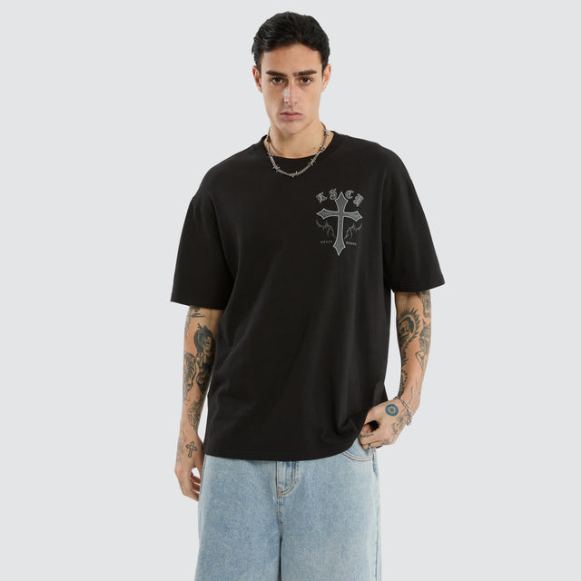 Lithium Box Fit Tee Jet Black