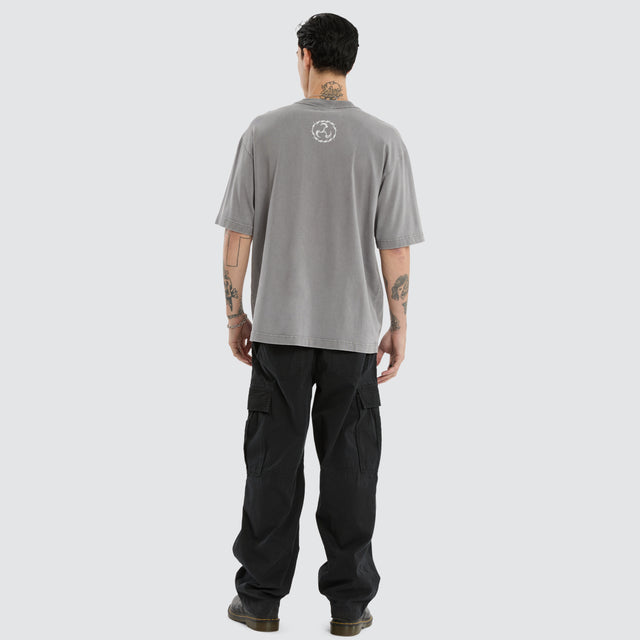 Relentless Oversized Tee Mineral Smoke
