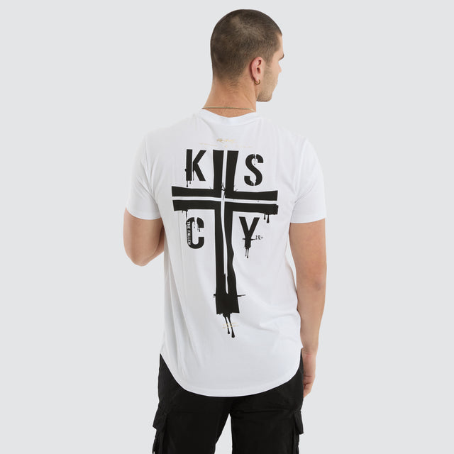 Alpha Dual Curved Tee Optical White