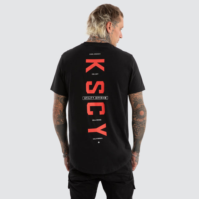 Stamp Dual Curved Tee Jet Black