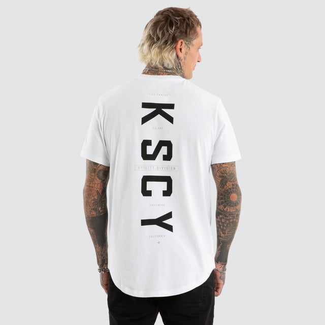 Stamp Dual Curved Tee Optical White