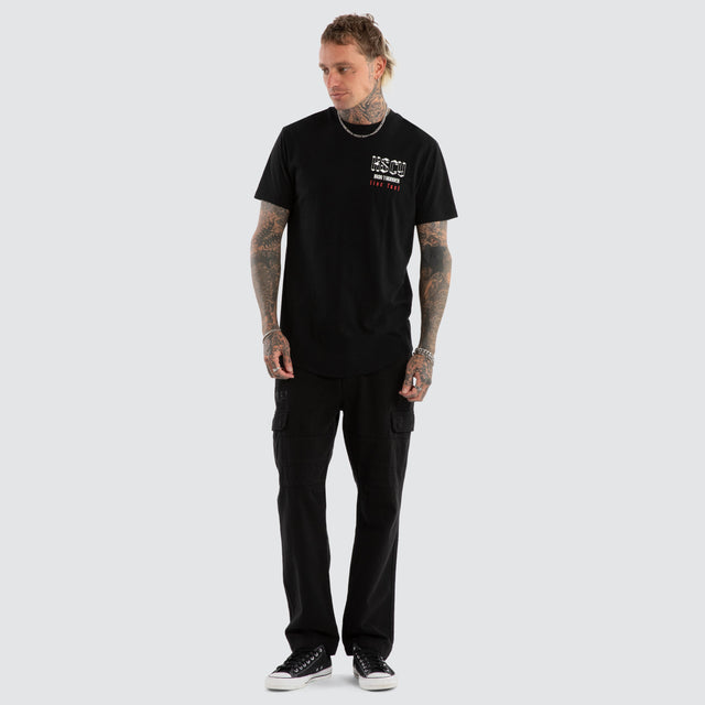 Iron Thunder Dual Curved Tee Jet Black