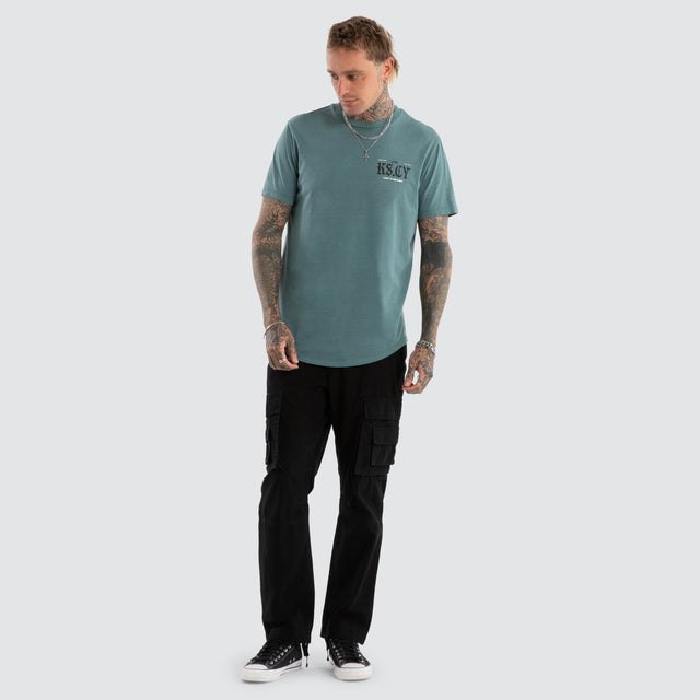 England Dual Curved Tee Pigment North Atlantic