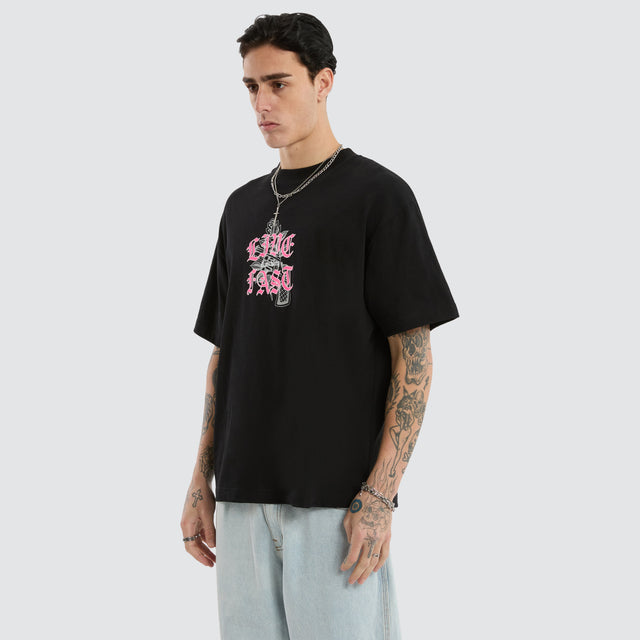 Live Fast Street Tee Jet Black