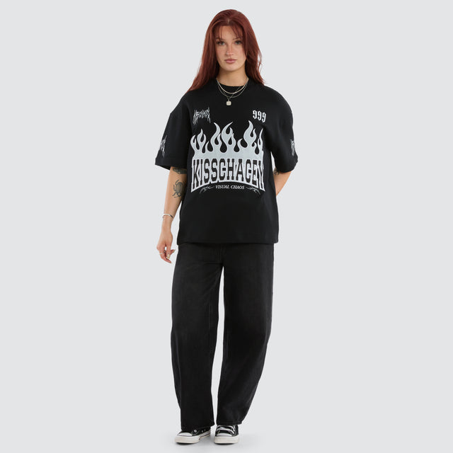 Highway Loopback Street Tee Anthracite Black