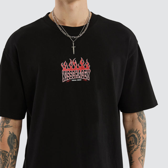Rebel Box Fit Tee Jet Black