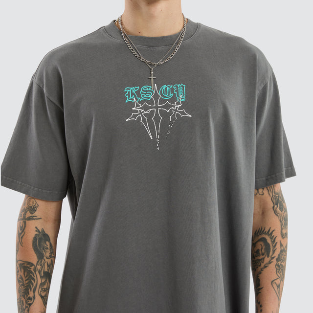 Anti Hero Box Fit Tee Pigment Charcoal