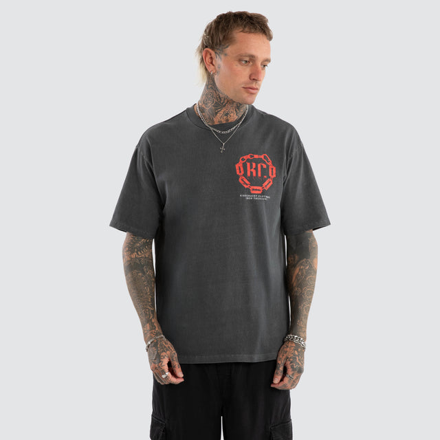 Razor Light Box Fit Tee Pigment Asphalt