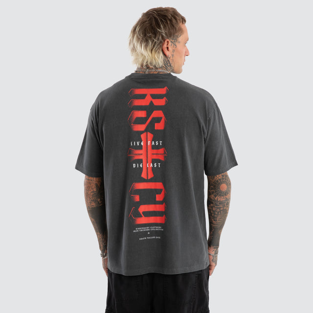 Razor Light Box Fit Tee Pigment Asphalt