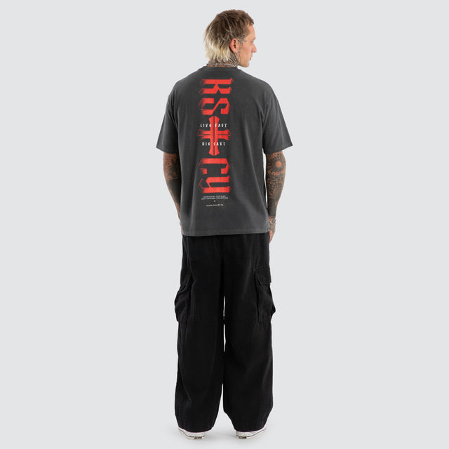 Razor Light Box Fit Tee Pigment Asphalt