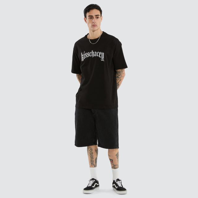 Obelisk Box Fit Tee Jet Black