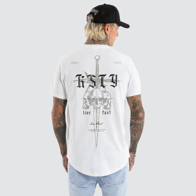 Testament Dual Curved Tee Optical White
