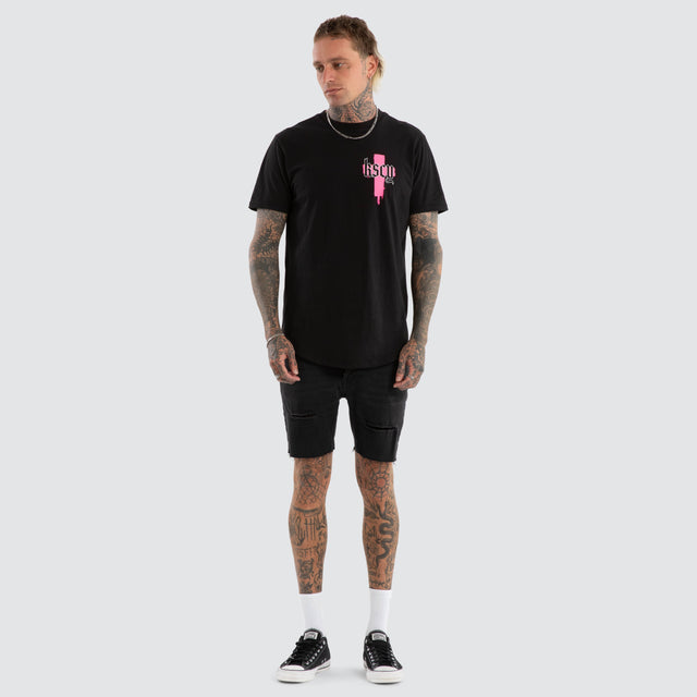 Church Dual Curved Tee Jet Black
