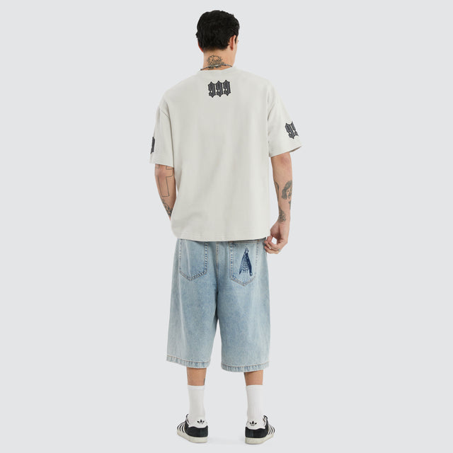 Castly Loopback Street Tee Glacier Grey