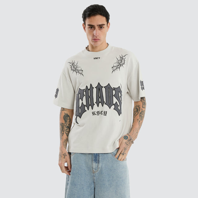 Castly Loopback Street Tee Glacier Grey