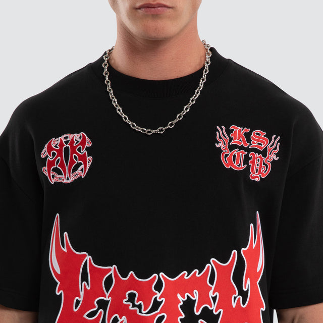 Hustler Loopback Street Tee Jet Black