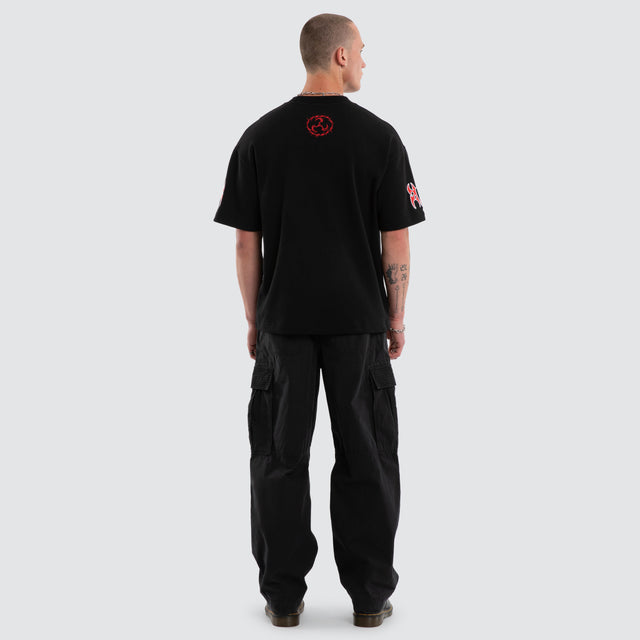 Hustler Loopback Street Tee Jet Black