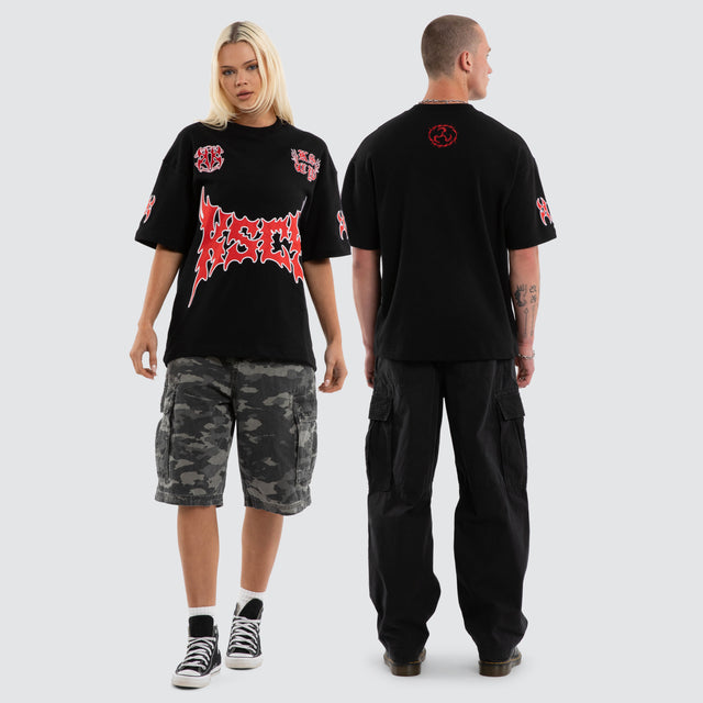 Hustler Loopback Street Tee Jet Black