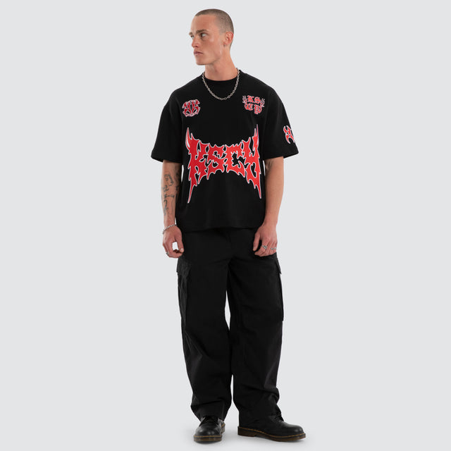 Hustler Loopback Street Tee Jet Black