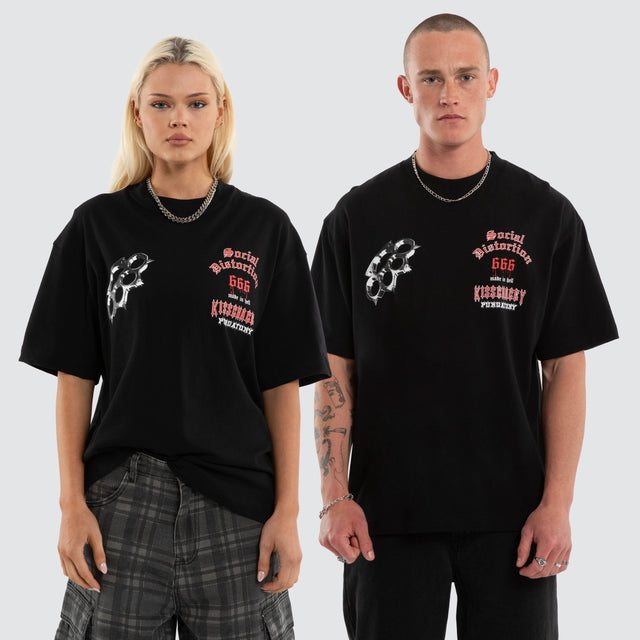 Distortion Street Tee Jet Black