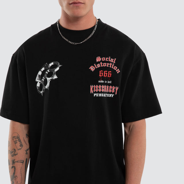 Distortion Street Tee Jet Black