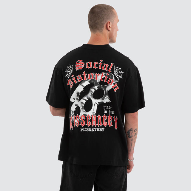 Distortion Street Tee Jet Black
