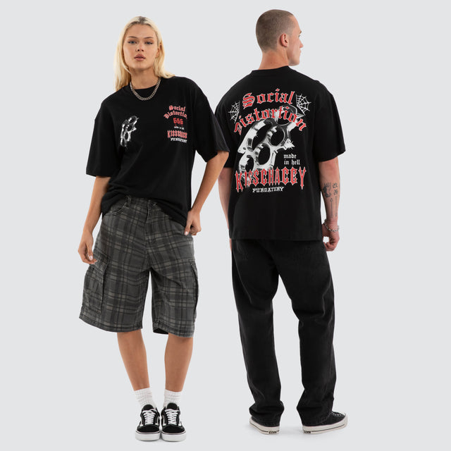 Distortion Street Tee Jet Black