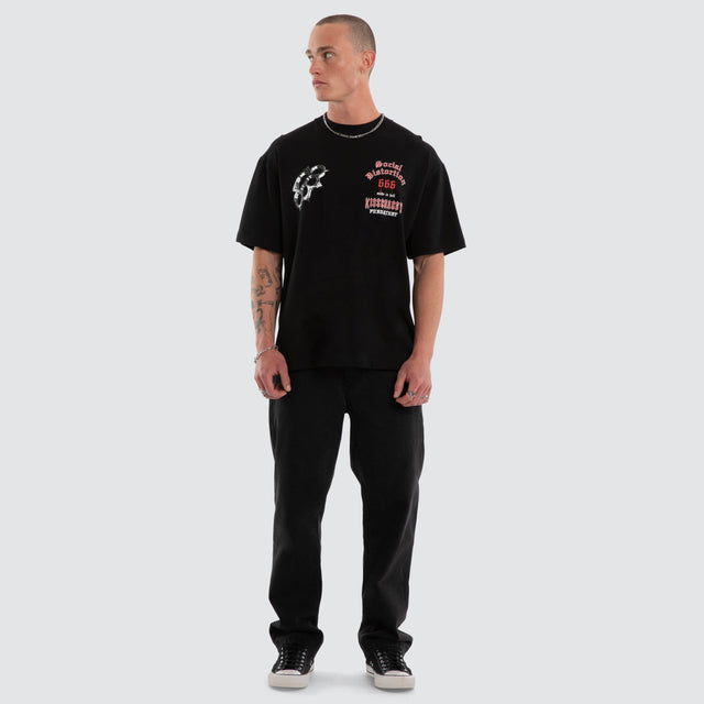 Distortion Street Tee Jet Black