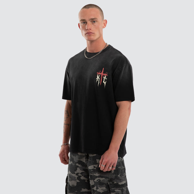 Mayhem Box Tee Sunbleached Black