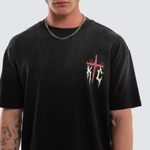 Mayhem Box Tee Sunbleached Black