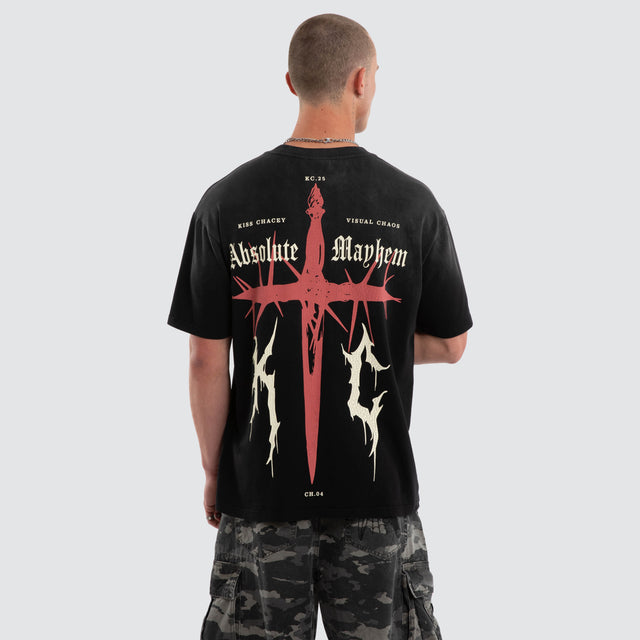 Mayhem Box Tee Sunbleached Black