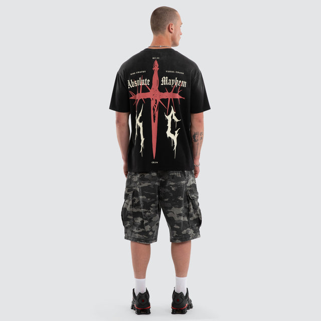 Mayhem Box Tee Sunbleached Black