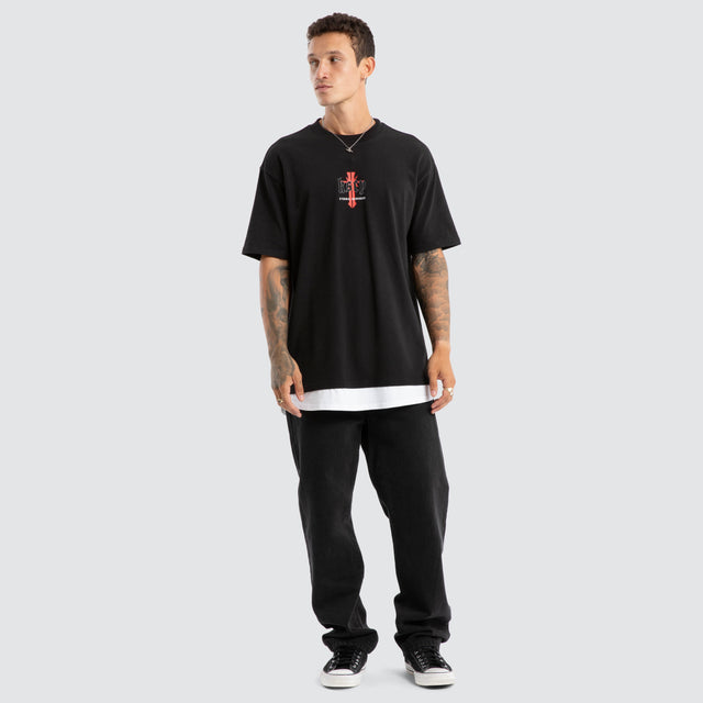 Eternal Box Layer Tee Jet Black