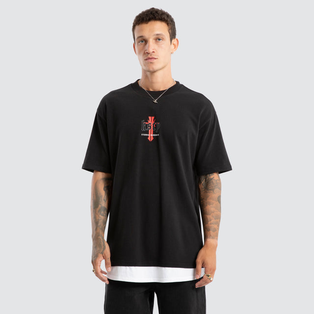 Eternal Box Layer Tee Jet Black