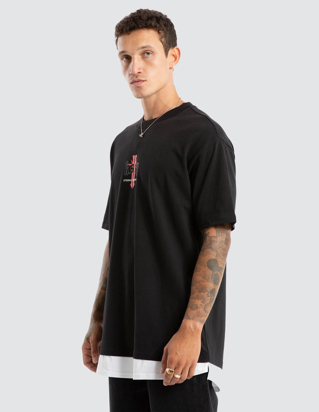 Eternal Box Layer Tee Jet Black